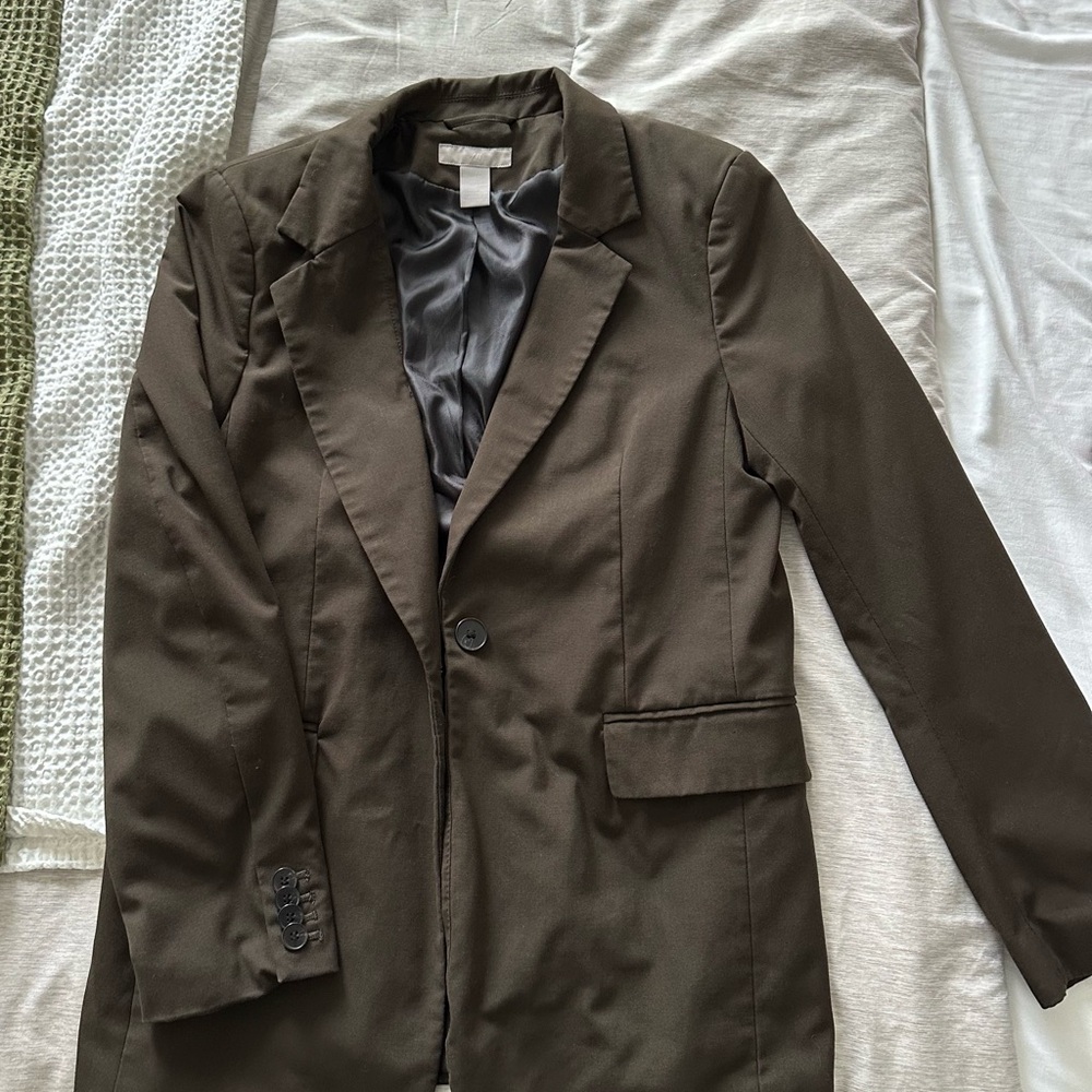 Coal black/grey blazer